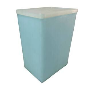 Vintage Tupperware Teal Blue 484 Half Gallon Ice Cream Freezer Storage Container